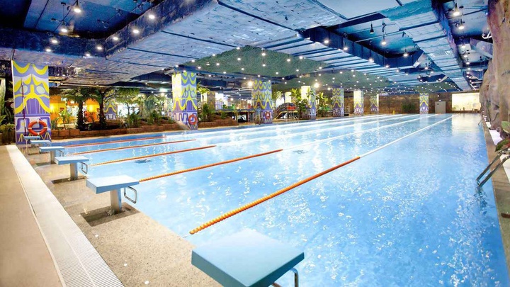 Bể bơi Nghĩa Tân sở hữu diện tích làn bơi chuẩn Olympic 