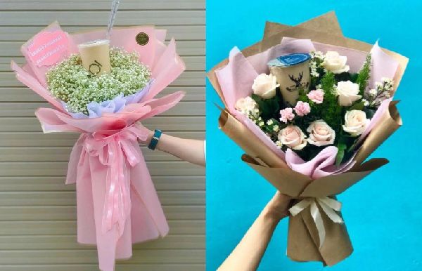 Bó hoa độc đáo cho cô nàng nghiền trà sữa