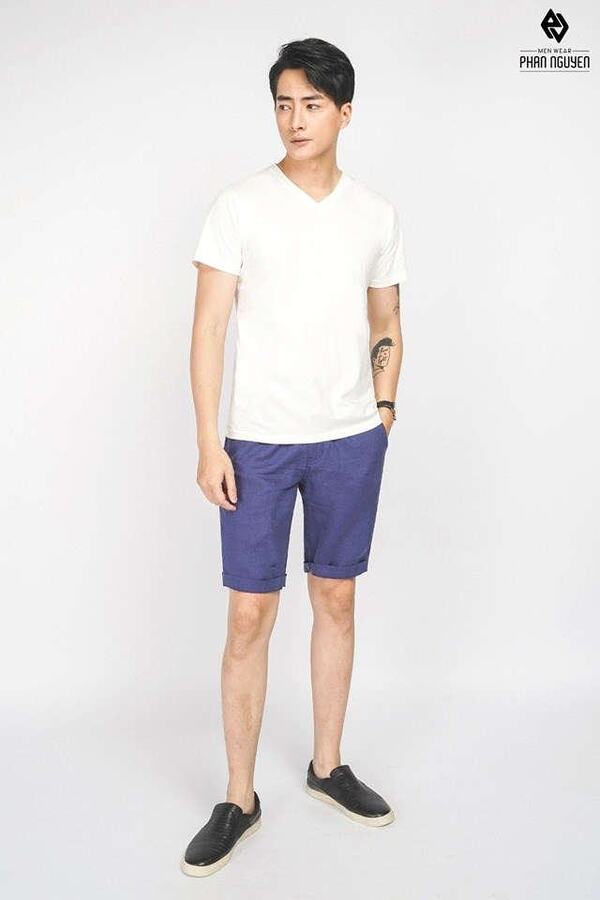 Sản phẩm quần short nam được may bằng chất liệu vải cao cấp với độ bền màu cao, không xù, bai nhão khi mặc