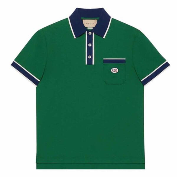Áo Polo Gucci Logo-Patch Shirt Màu Xanh Lá ( Ảnh: Gucci )