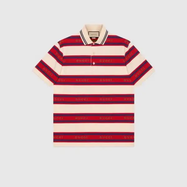 Áo polo nam Gucci Jacquard Striped Cotton ( Ảnh: Gucci )