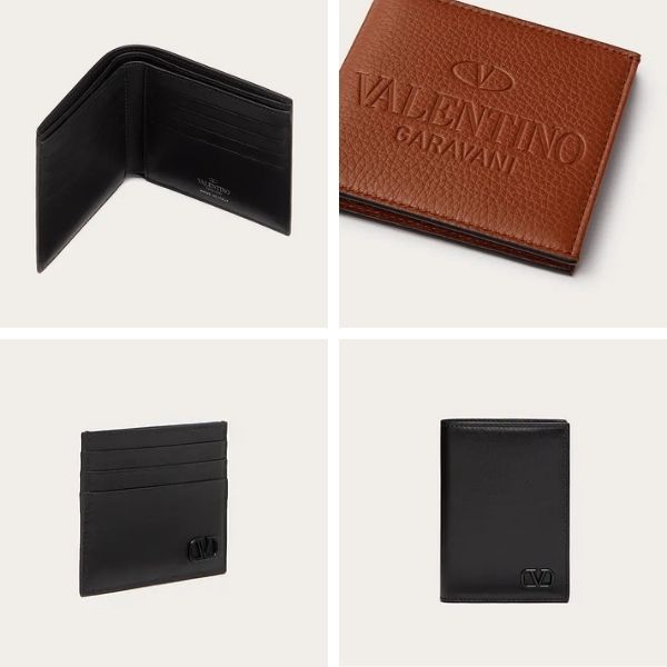 Những mẫu ví nam hàng hiệu Valentino đa-zi-năng với logo chữ V độc quyền của thương hiệu 