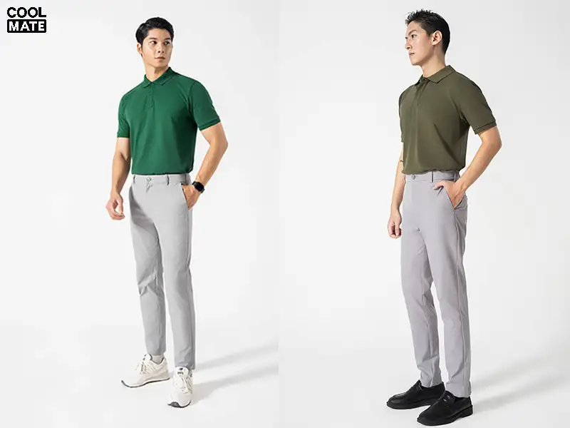 Tạo vẻ ngoài sành điệu với quần kaki hoặc quần chinos màu be