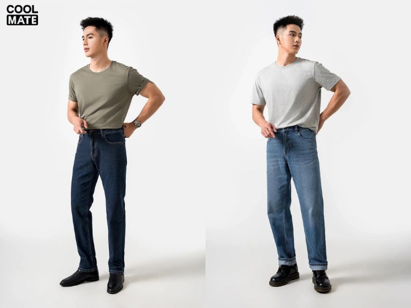 Quần jeans và áo thun là sự kết hợp vừa đơn giản, vừa năng động, khoẻ khoắn