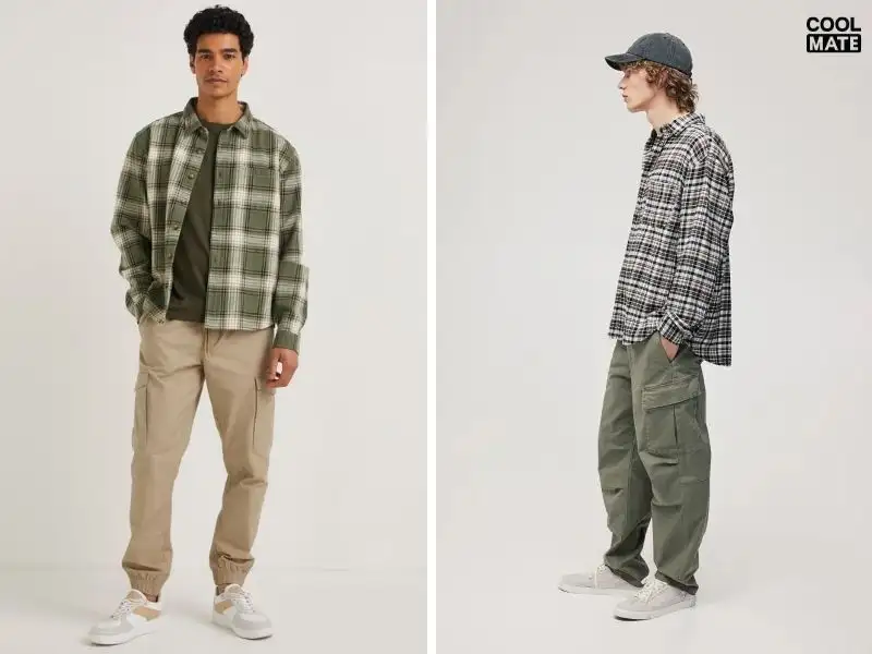 Quần cargo pants cùng áo Overshirt