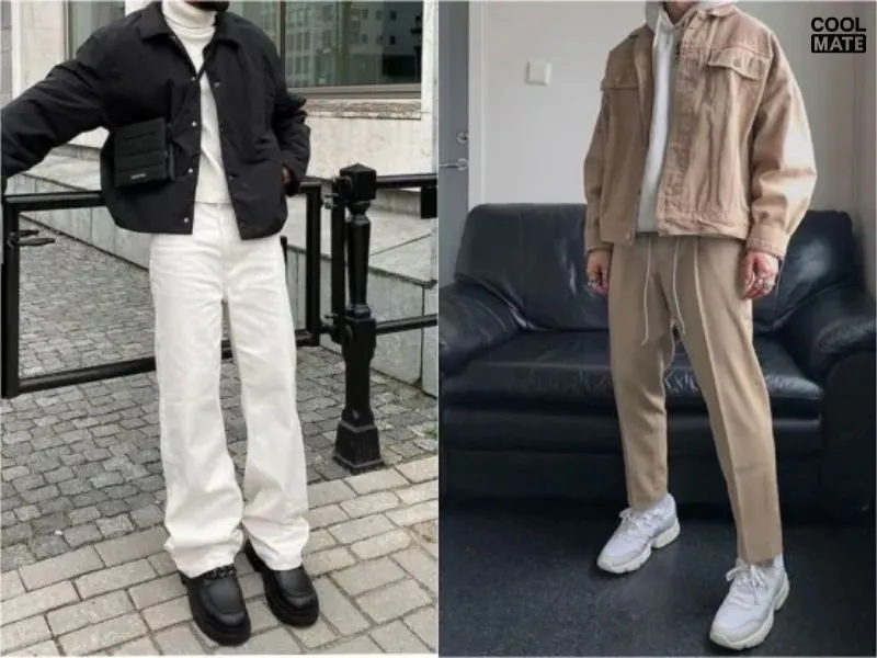 Phối đồ với quần cargo pants với áo chui cổ hoặc áo cổ lọ