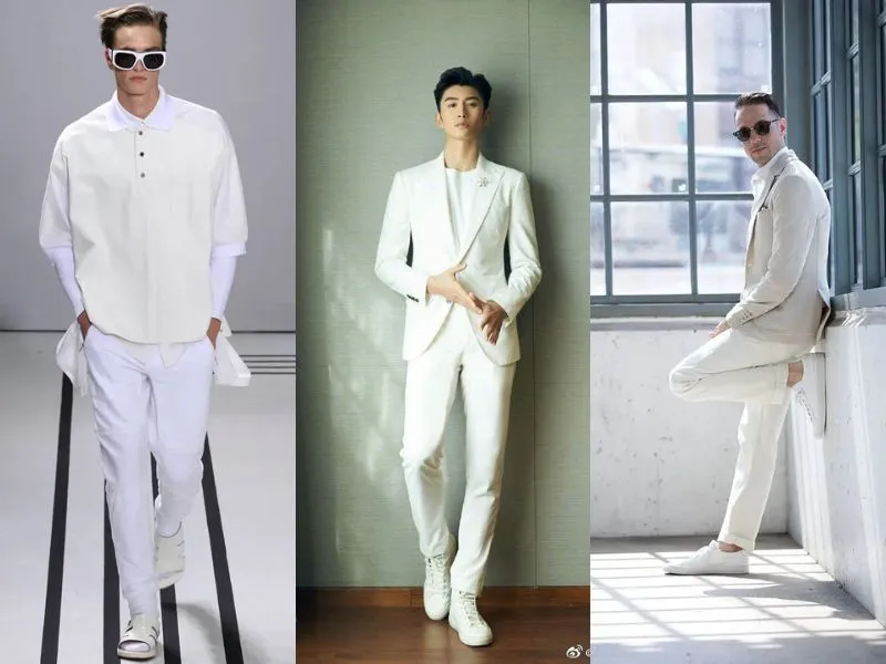 8+ Cách phối đồ white on white cho chàng thêm sành điệu