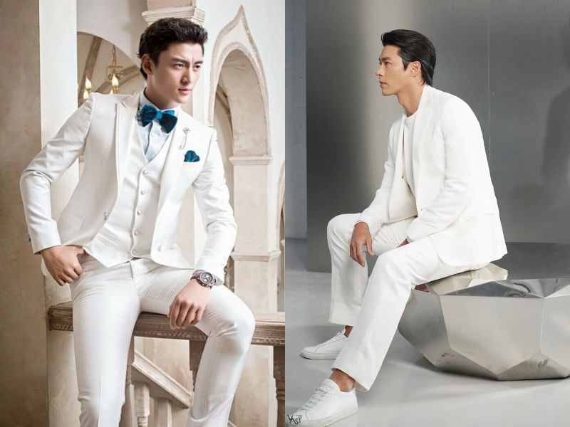 Bộ suit trắng - Thanh lịch, lịch lãm