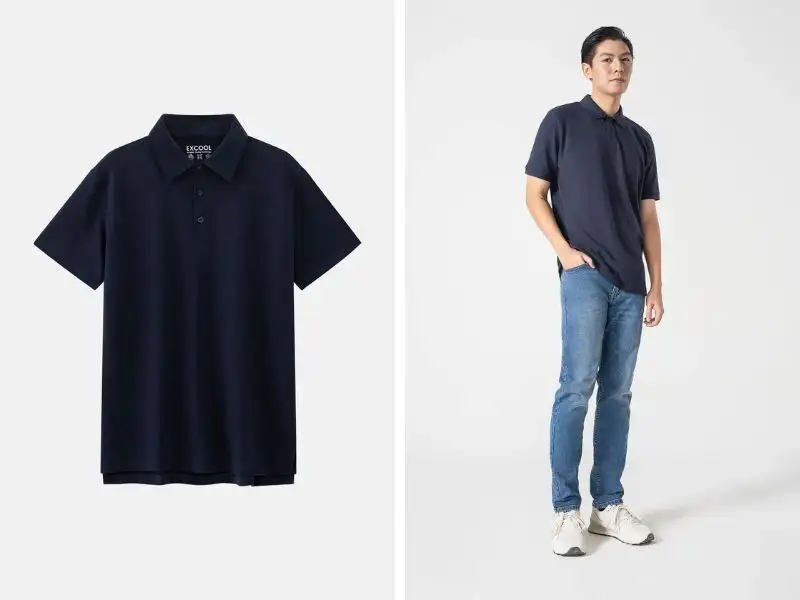  Phối quần jeans cùng áo polo