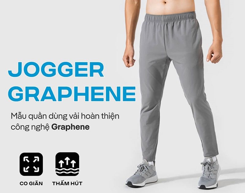 Quần Jogger Nam Thể Thao Graphene là dòng sản phẩm được nhiều bạn nam săn lùng 