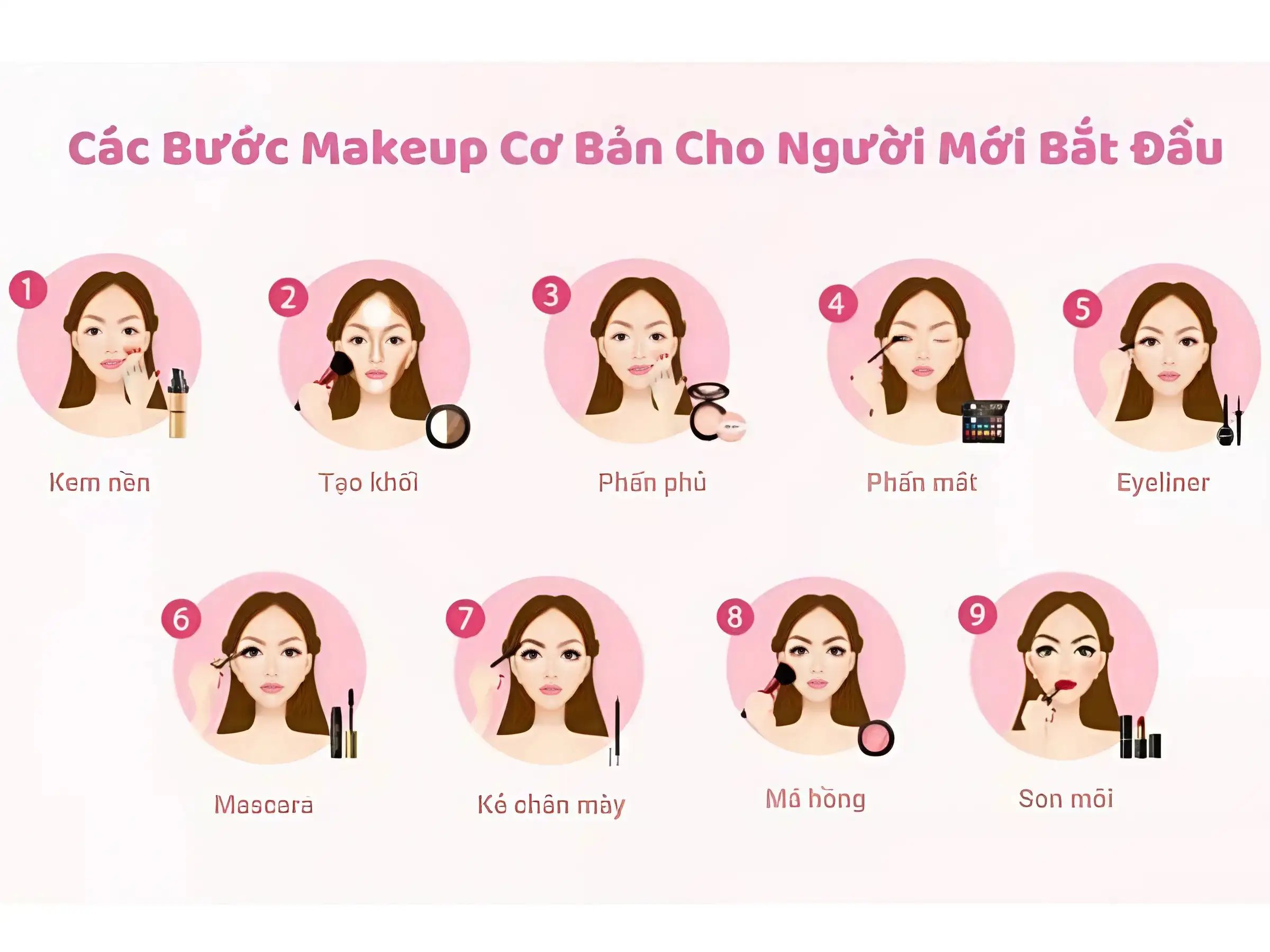 Các bước trang điểm cho người mới bắt đầu