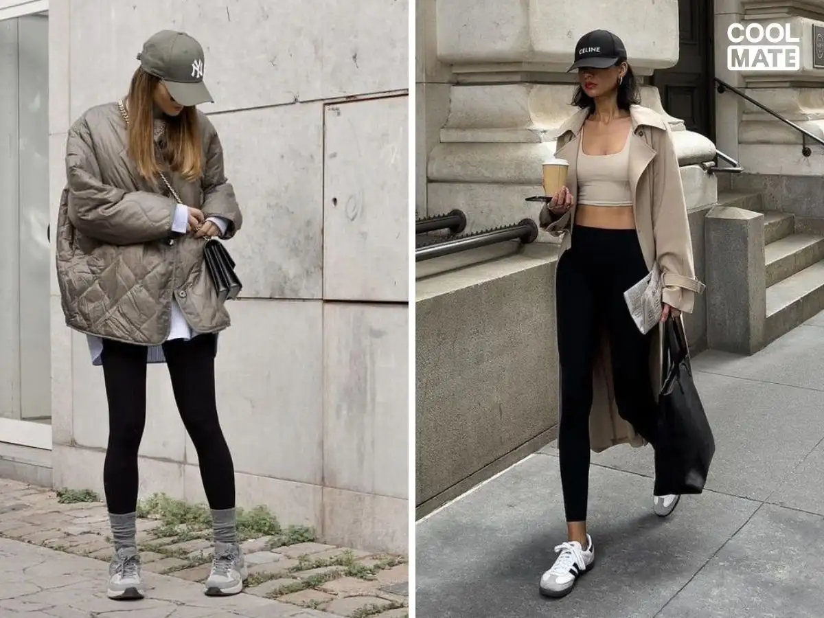 Quần legging rất được ưa chuộng khi phối phong cách thể thao năng động nhờ sự trẻ trung, thoải mái