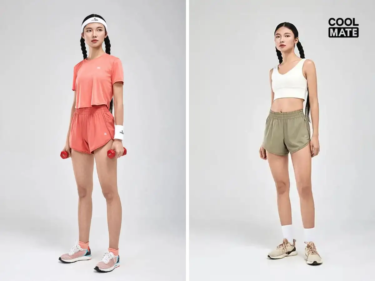  Phối quần short thể thao với áo bra combo kinh điển cho phòng tập
