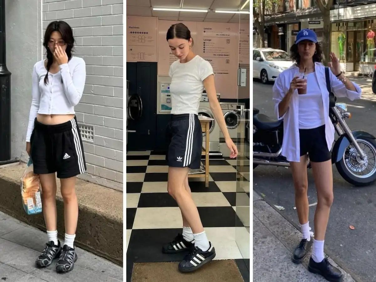 Quần short thể thao nữ có thể dễ dàng biến hóa thành những outfit cực xinh và năng động