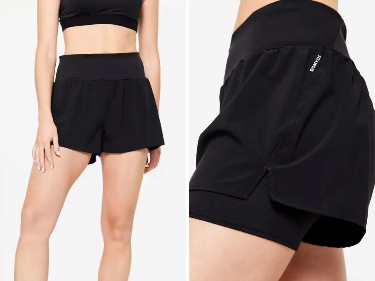 Quần short thể thao nữ từ Decathlon không quá cầu kỳ về kiểu dáng nhưng đáp ứng đủ nhu cầu vận động cơ bản