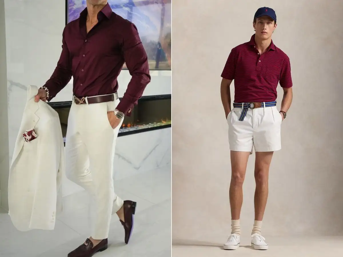 Phối đỏ đô với trắng là lựa chọn an toàn mà đẹp