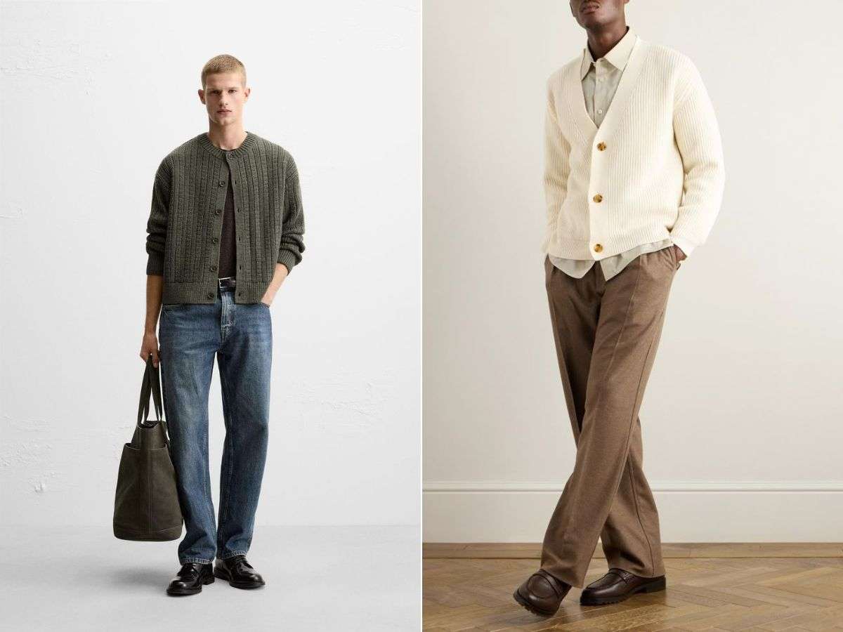 Áo cardigan có thể tạo ra nhiều phong cách khác nhau cho nam
