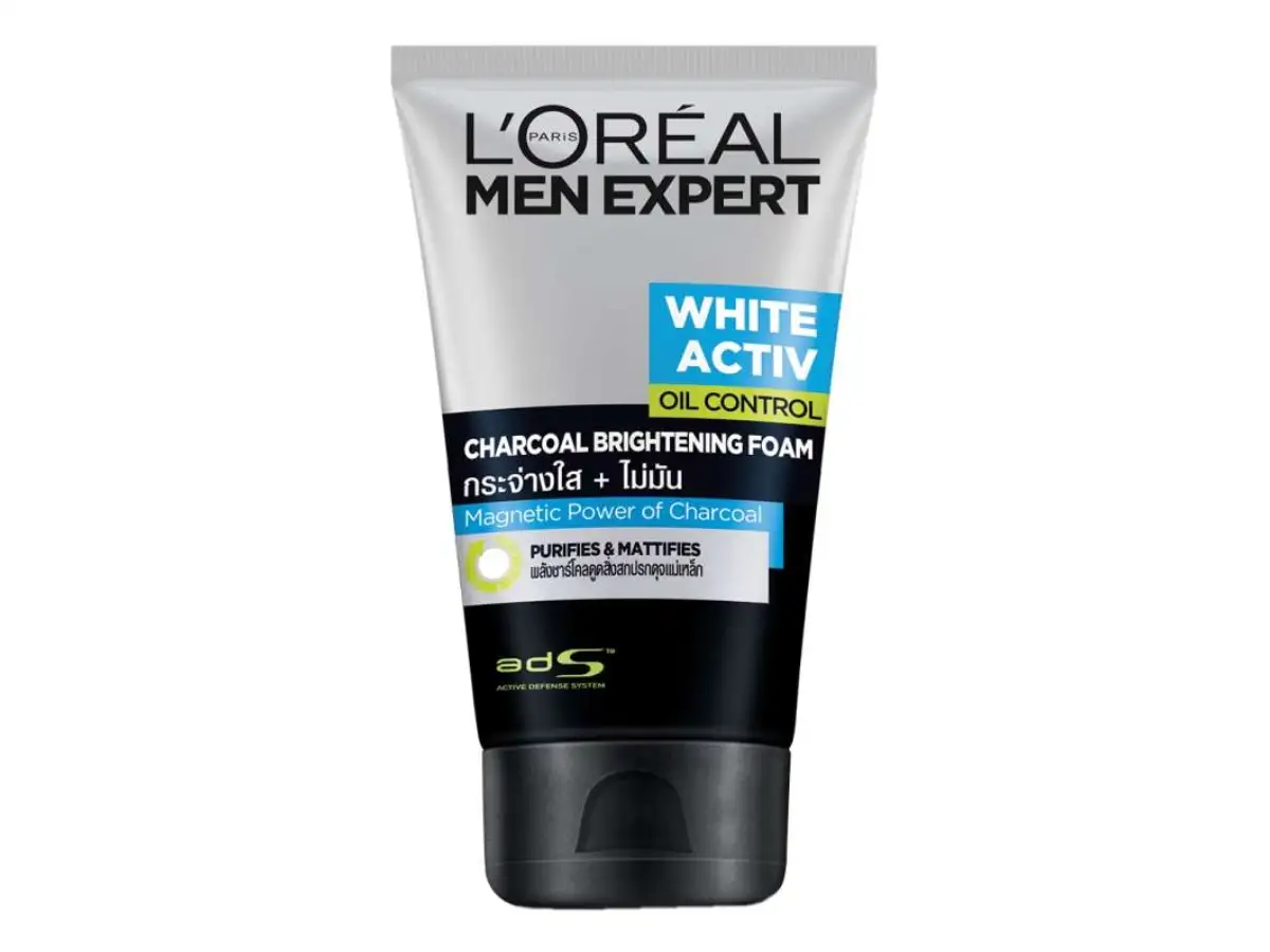Sữa rửa mặt dành cho nam giới L'Oréal Men Expert White Activ Oil Control Charcoal Foam