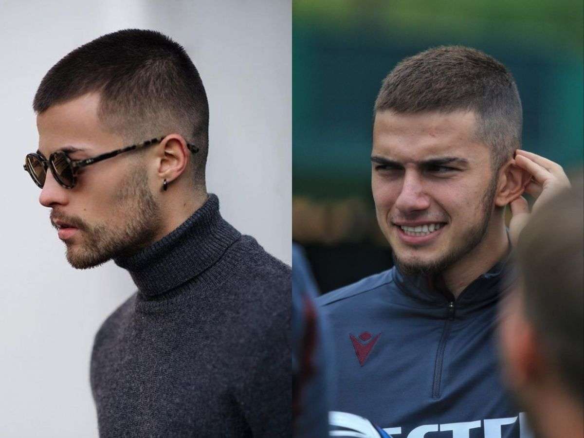 Phần tóc trên đỉnh của Crew Cut sẽ dài hơn Buzz Cut một chút