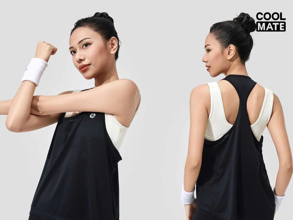 Áo singlet nữ chạy bộ Core Tank siêu nhẹ, thấm hút nhanh, giảm ma sát
