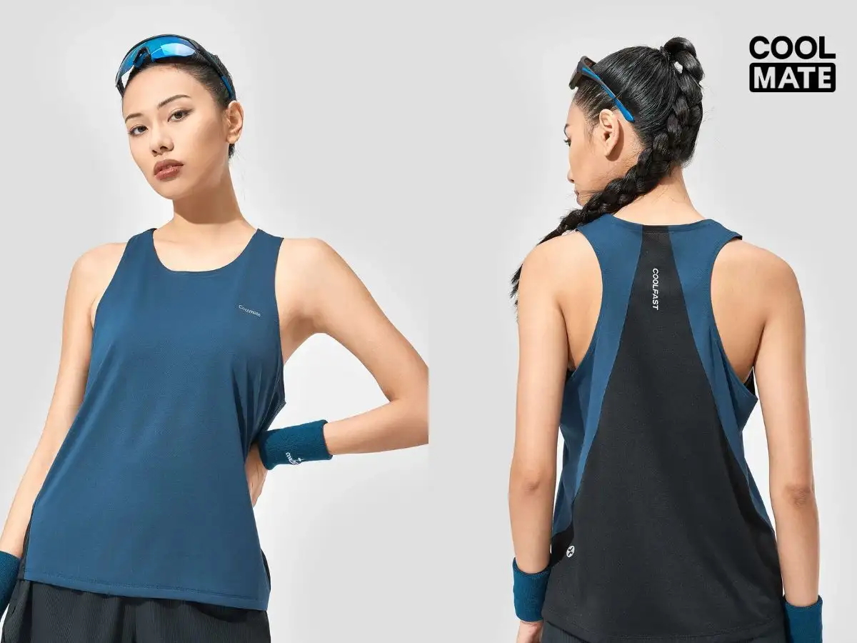 Áo singlet nữ Race Tank siêu nhẹ, khí động học, thoát ẩm tốt.