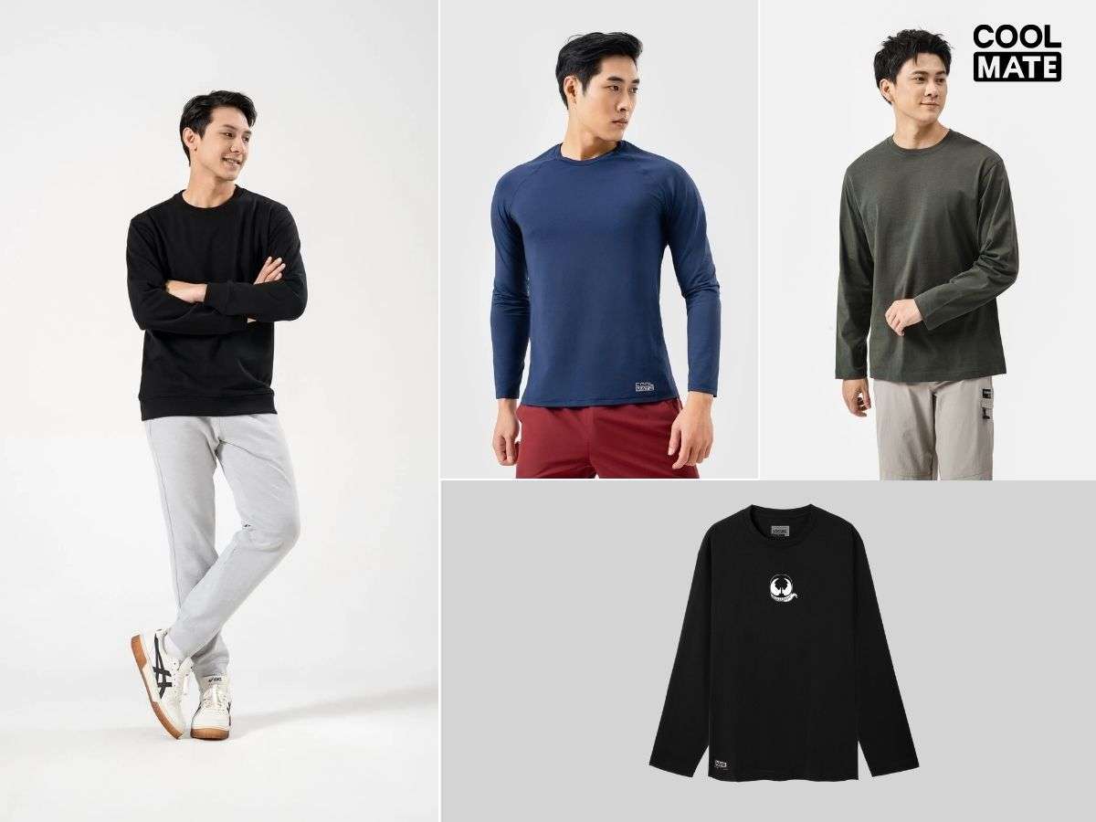 Một vài mẫu áo thun dài tay nam nổi bật của Coolmate