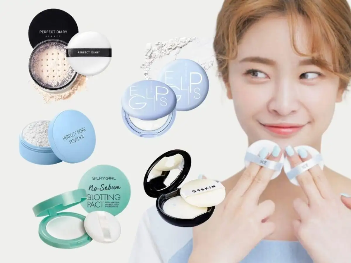 Sử dụng thêm phấn phủ để lớp make up lâu trôi
