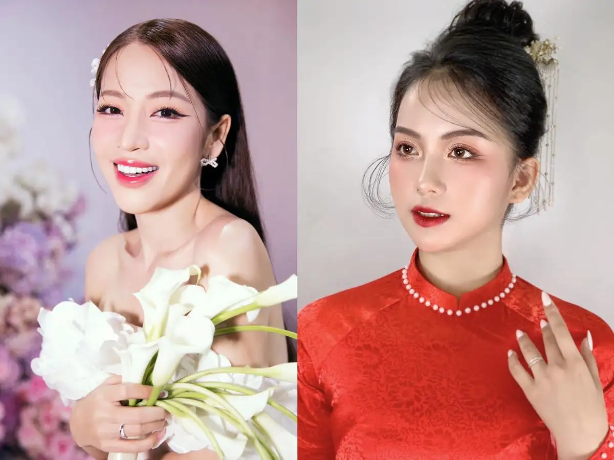 Tùy theo phong cách váy cưới và bữa tiệc mà nàng có thể chọn cách makeup phù hợp