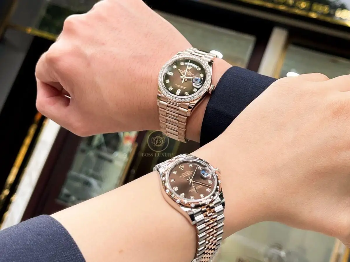 Đồng hồ đôi có thể khác nhau về size giữa nam và nữ