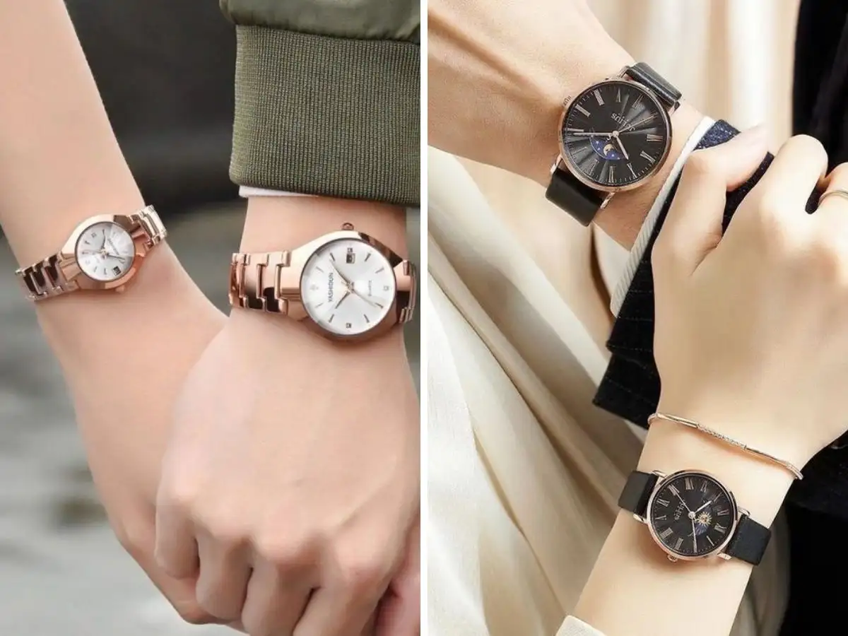 Các mẫu đồng hồ đôi đẹp tùy thuộc vào chất liệu, sự phù hợp phong cách và cả ngân sách