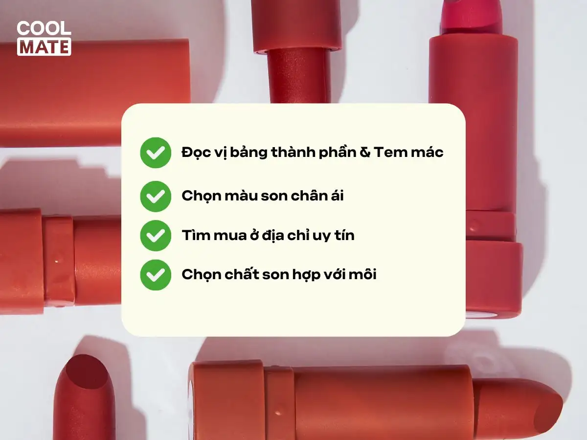 Lưu ý để chọn được thỏi son thuần chay ưng ý