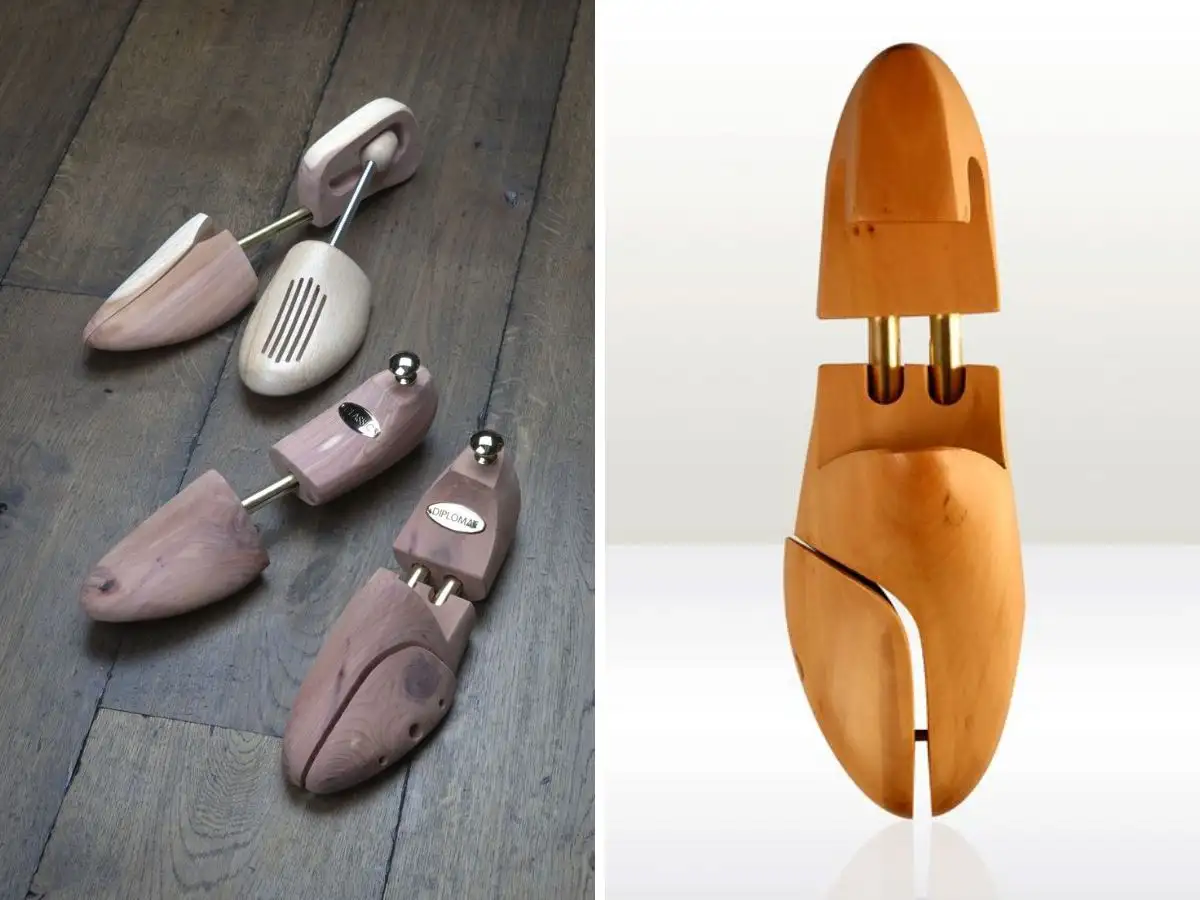 Shoe tree bằng gỗ tuyết tùng giúp giữ form giày