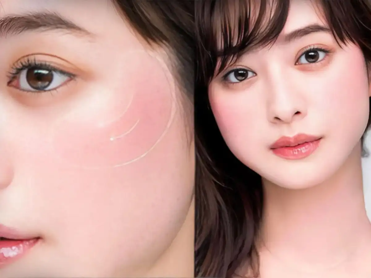 Đánh má hồng theo đúng dáng mặt giúp tôn lên đường nét khuôn mặt