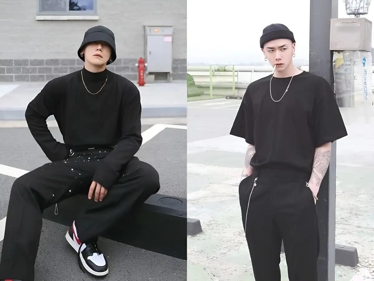 Outfit All Black Năng động dạo phố