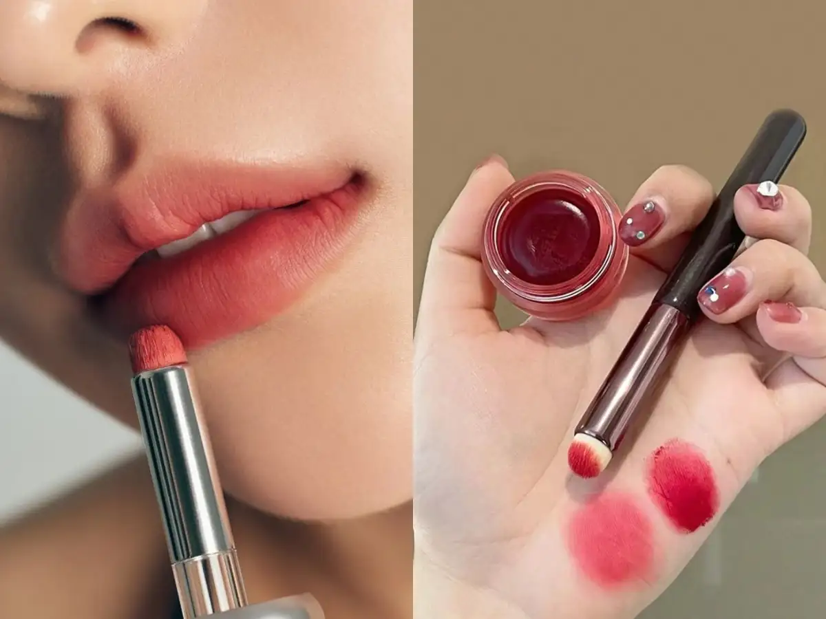 Dùng cọ để tô son giúp kiểm soát lượng son tốt hơn
