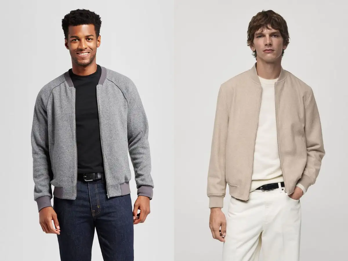 Áo sweater cùng với bomber cũng là cách phối phổ biến