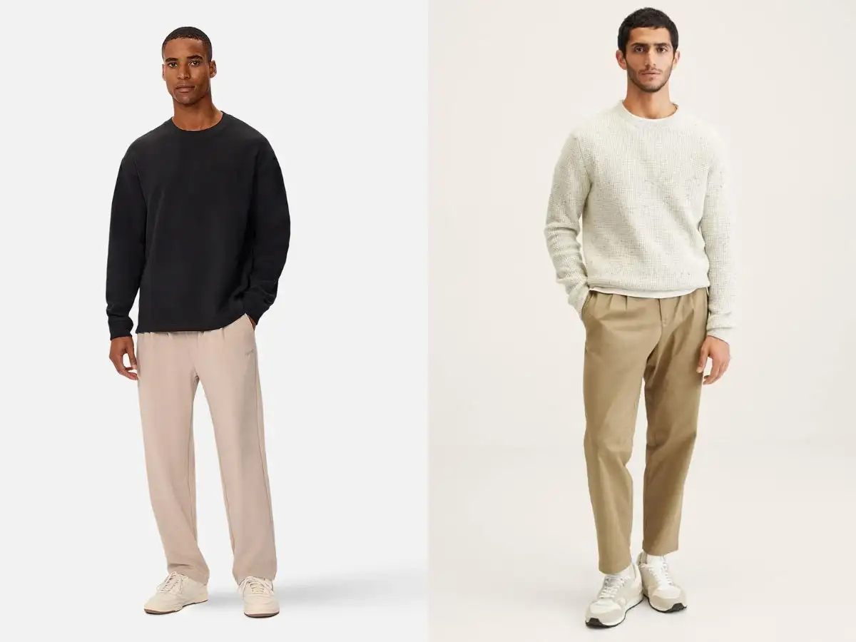 Phối áo sweater với quần tây kiểu Hàn