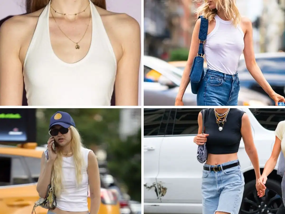 Phụ kiện là điểm nhấn giúp set đồ áo singlet đơn giản trở nên thú vị và thể hiện rõ phong cách cá nhân