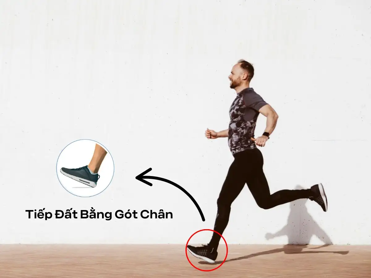 Tiếp đất bằng gót chân là lựa chọn thường thấy ở các vận động viên chạy đường dài