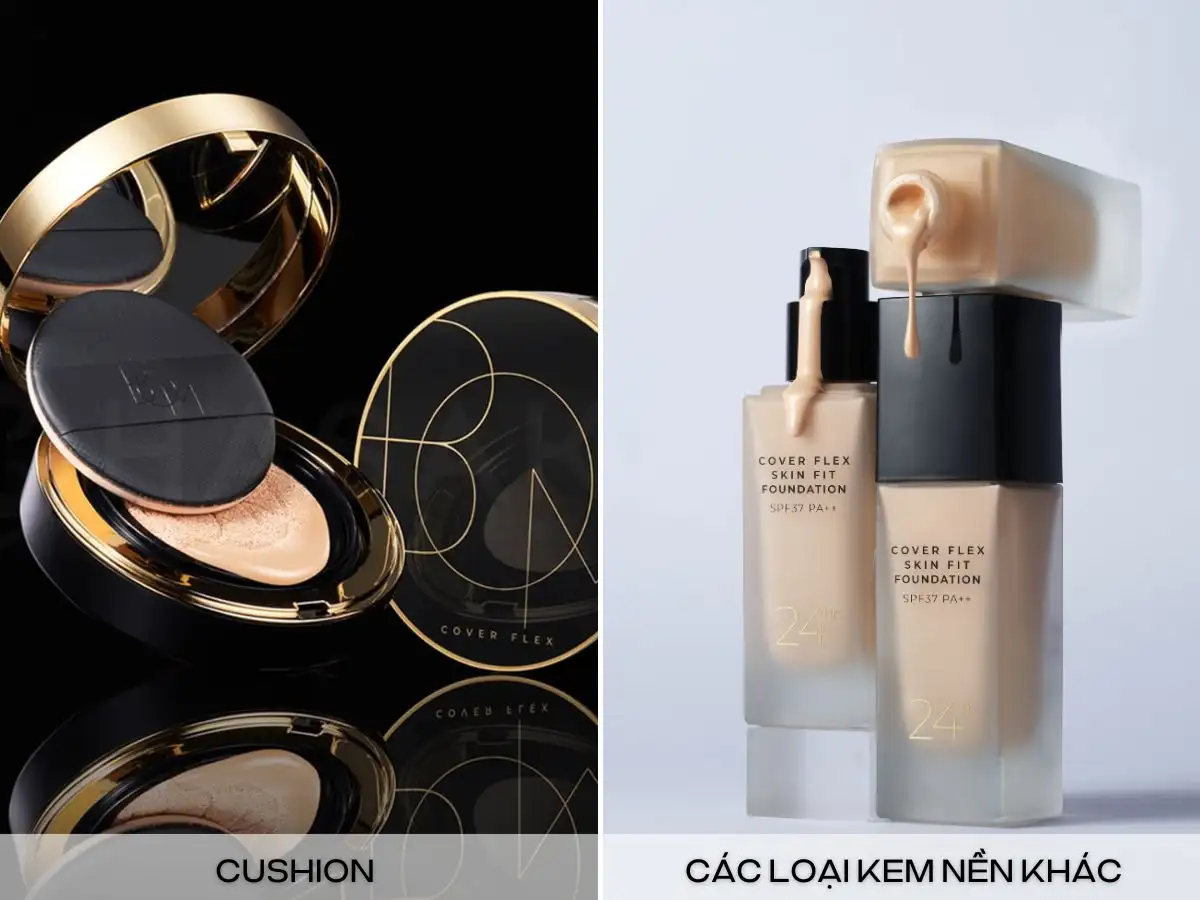 So sánh Cushion vs các loại kem nền khác 