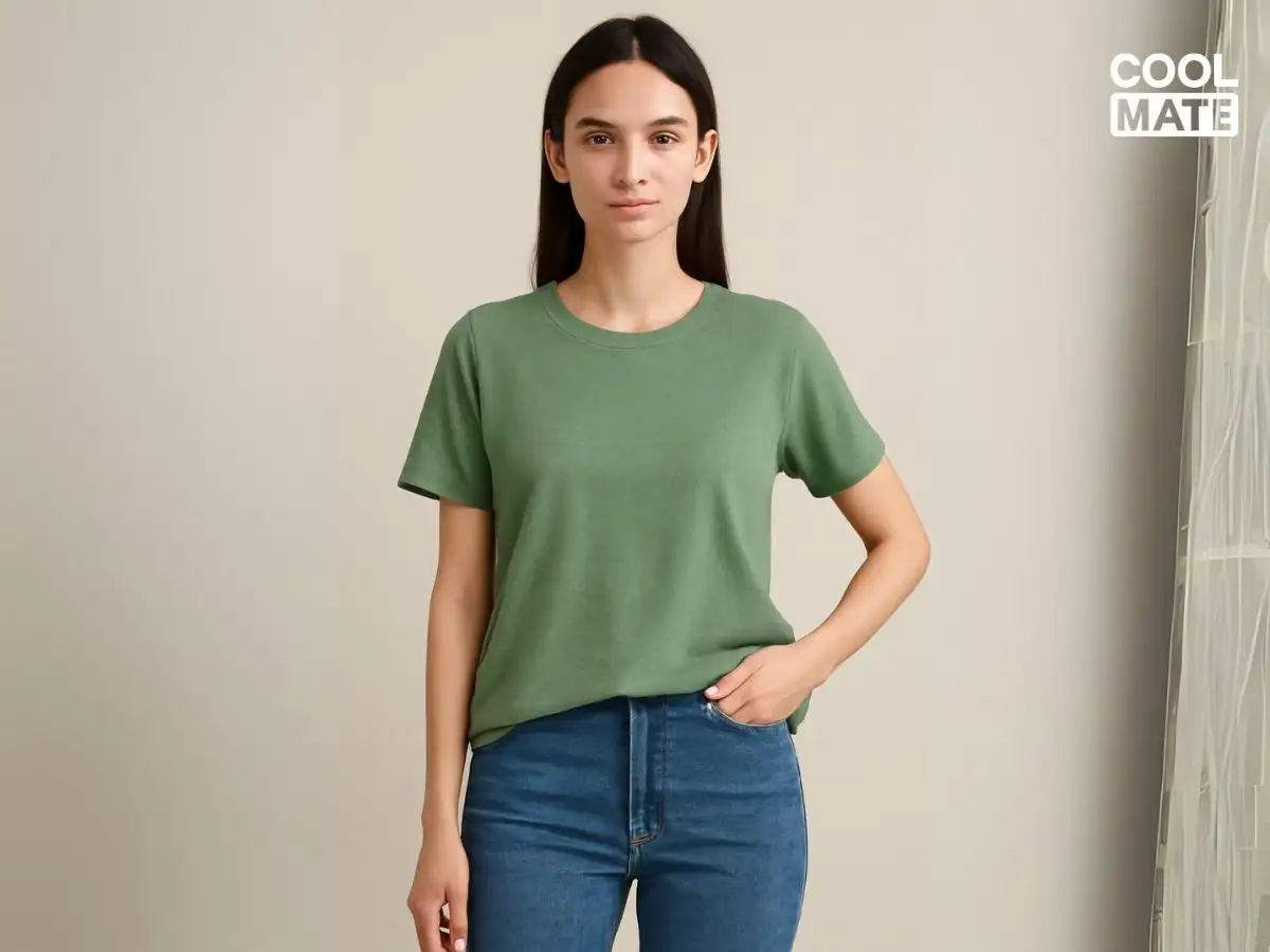 Chọn size áo thun nữ cho dáng người thước kẻ