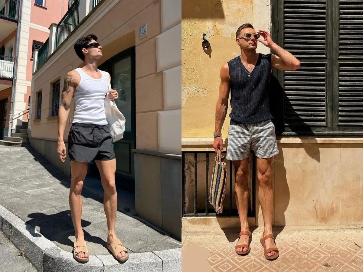 Hãy chọn những chiếc tank top thấm hút tốt và phối cùng quần short năng động