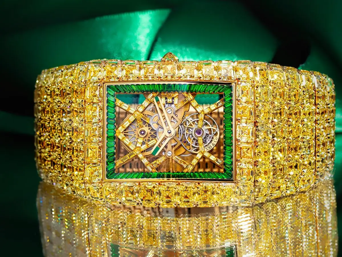 Đồng hồ Jacob & Co. Billionaire Timeless Treasure - rực rỡ với kim cương vàng