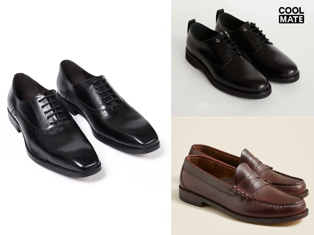 Các kiểu giày tây nam tính và lịch lãm thường phối cùng vest: Oxford, Derby, Loafer