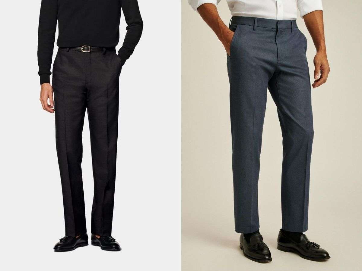 Quần tây nên cân đối với tổng thể bộ suit và vóc dáng