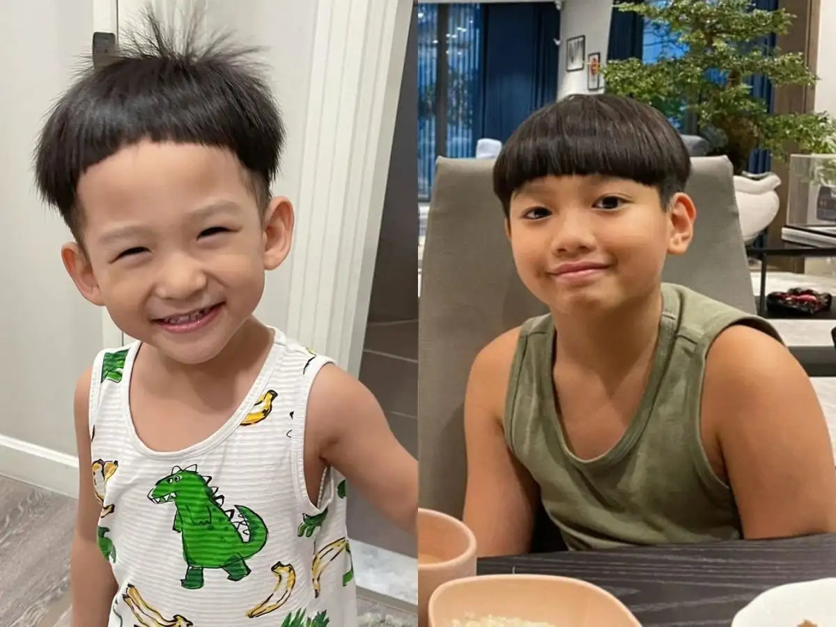 Tóc đầu nấm cho các bé trai 
