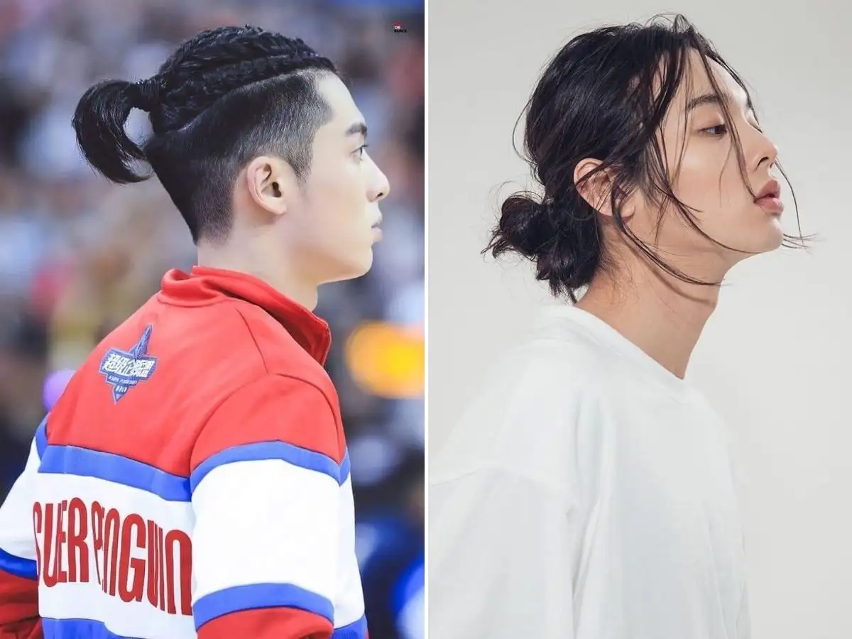 Kiểu tóc Man Bun cho nam mặt tròn