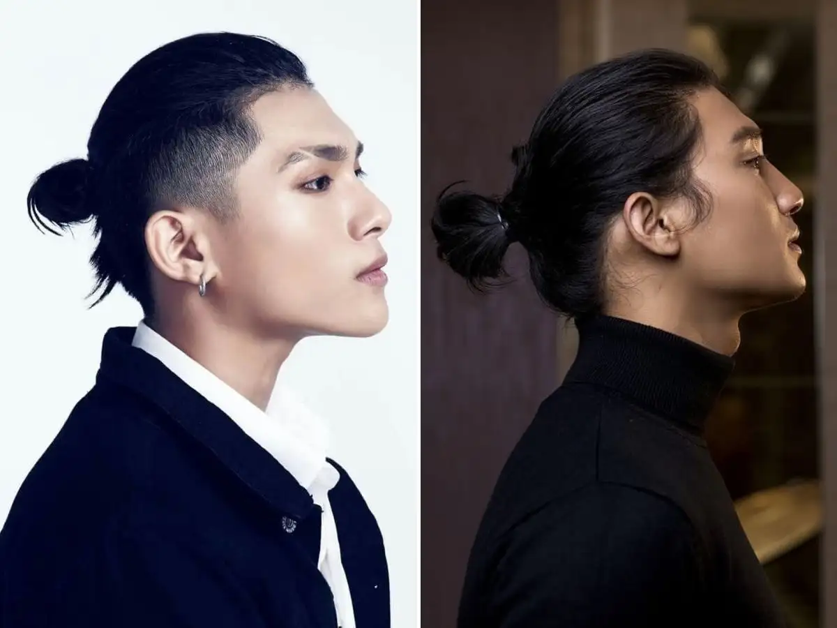 Kiểu tóc Man Bun cho nam mặt vuông