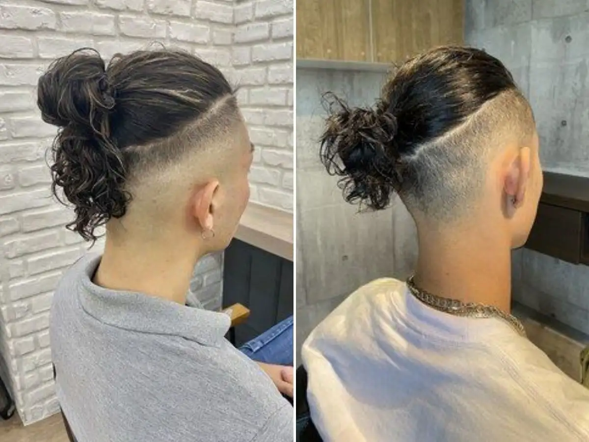 Man Bun cho nam tóc xoăn