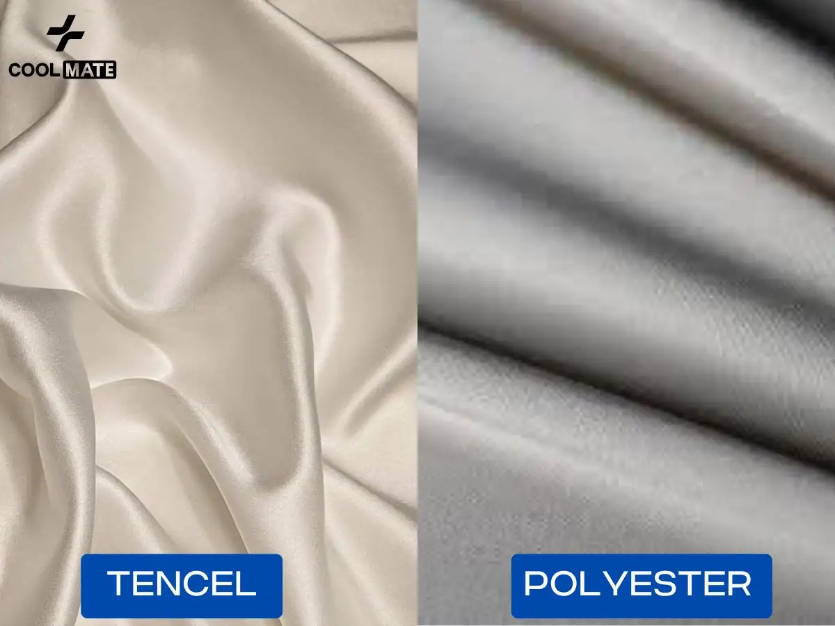 Lụa tencel có độ mềm mại, thoáng khí và hút ẩm tốt hơn Polyester